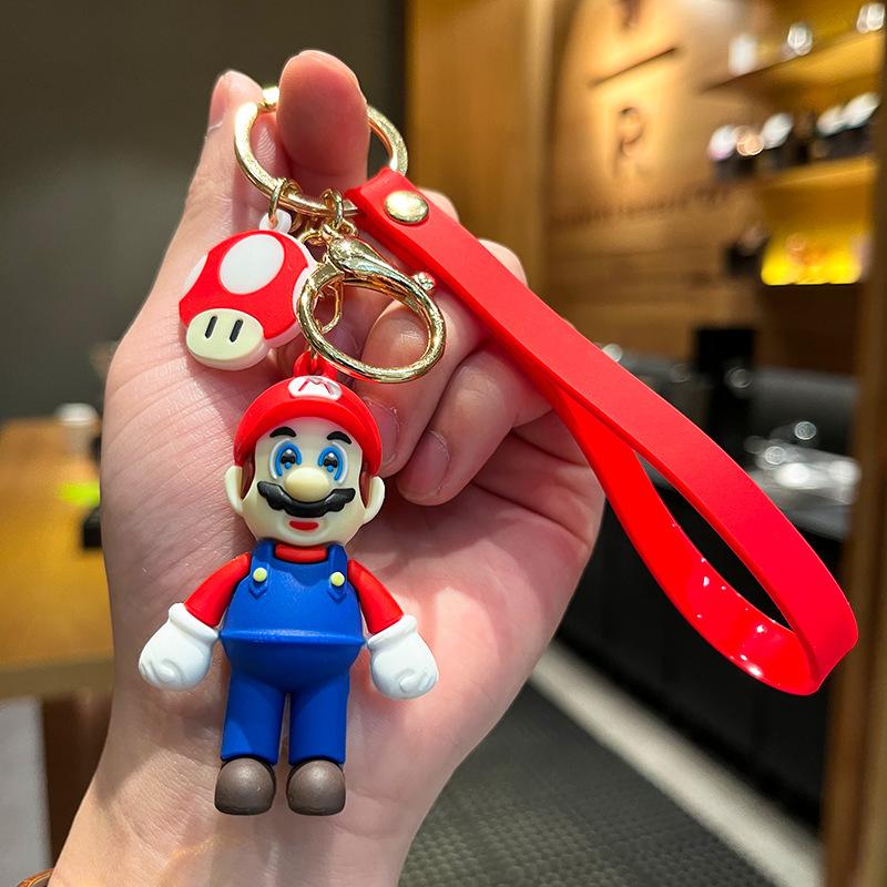 Super Mario Mario Keychain Small Gift Car Keychain Figurine Soft Rubber Creative Personalized Gifts Y2k Fashion Toys Anime Frind