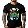 Kids Gone FishingShirt Boy Toddler Funny Bass Dad Black Shirt Graphic Tees Men Funny T Shirts Tshirts Plus Size Chinese Style