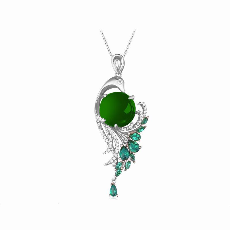 Collana Clavicola Smeraldo Pietra Preziosa di Cristallo Rosa Ora Ha un Nuovo Temperamento