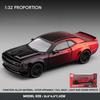 Electroplated 1/32 Alloy Dodge Hellcat Sports Car Model with Light and Sound Effects Collection Miniature Voiture Diecast Toy Vehicle