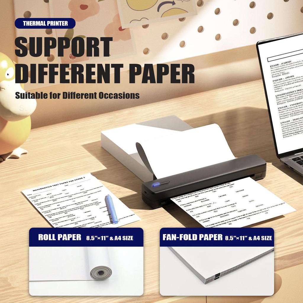 HZTZ-A4XY Portable A4 Bluetooth Thermal Printer: Wireless, Phone-Compatible, Ideal for Home & Tattoo Printing, Hot Seller
