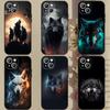 Die Wolf Handyhülle Handyhülle Für Apple iPhone 15,14,13,12,11,XS,XR,X,8,7,Pro,Max,Plus,mini Silikon Schwarze Hülle