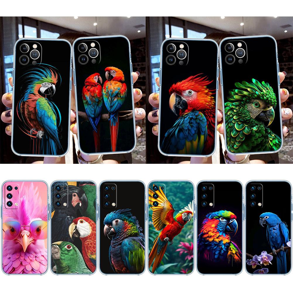 Parrot Bird Phone Case for Motorola Moto G10 G20 G30 G31 G32 G34 G35 G41 G42 G50 G51 G52 G55 G60 G60S G62 G71 G72 G75