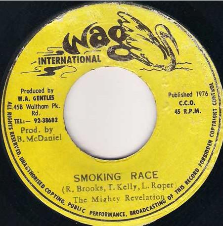 

7inch Record MIGHTY REVELATION Smoking Race NONE Wag Internation 1976 Jamaica Reggae Ska Dub Used