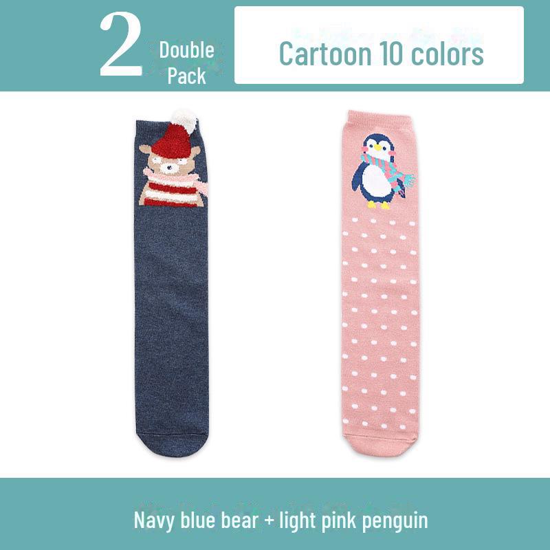 Kinder Cartoon Mittelrohrsocken: Leichte Frühling/Herbst Kniestrümpfe für Mädchen