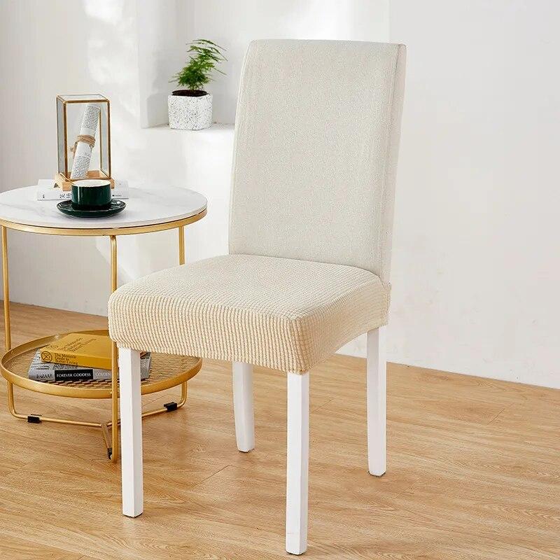 Housse de chaise en Jacquard sans dossier, housse de chaise pour salle à manger, maison, mariage, bureau, extensible, Anti-salissure, sans dossier, 1 pièce