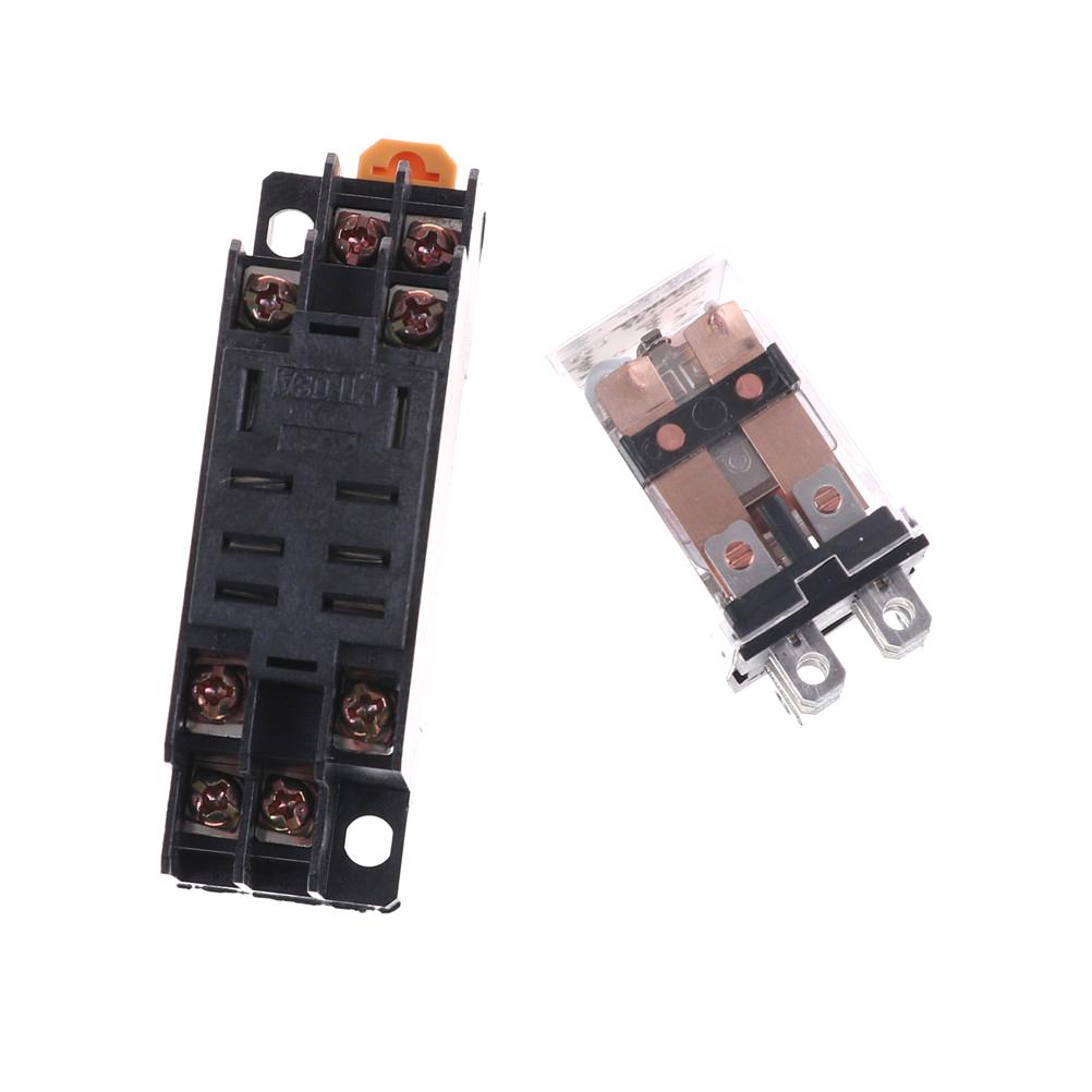 Relè di potenza bobina Nuovo relè di potenza bobina AC 220V 10A DPDT in miniatura LY2NJ HH62P HHC68A 2Z con base presa per elettronica