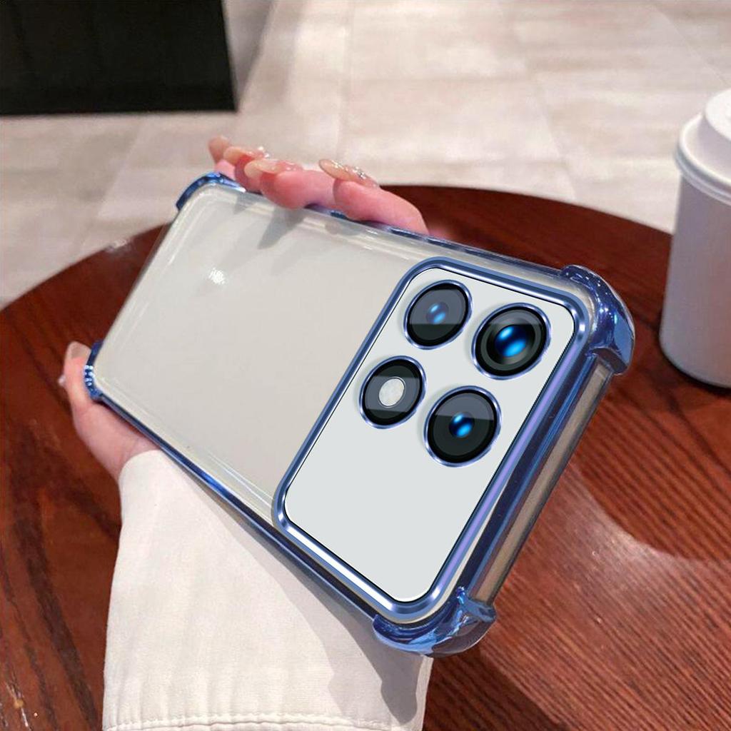 Case for Xiaomi POCO F8 Pro,F6 Pro Electroplated Color Border Clear Phone Casing Cover