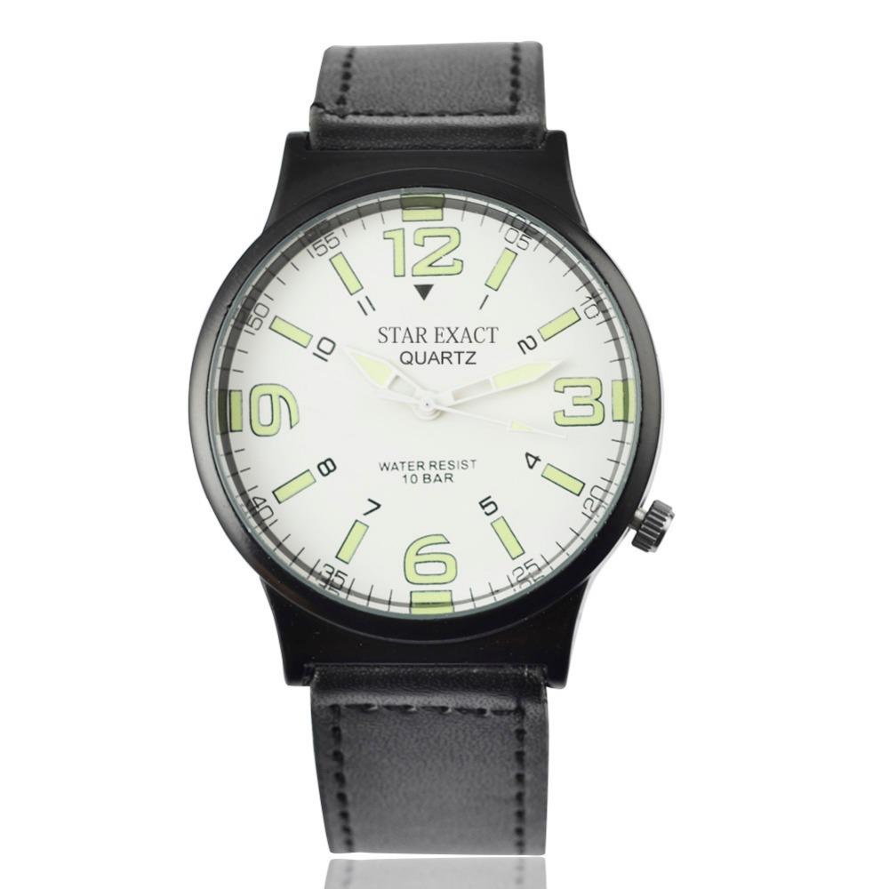 Fashion Luminous Watch Men Watch Leather Strap Quartz Watch