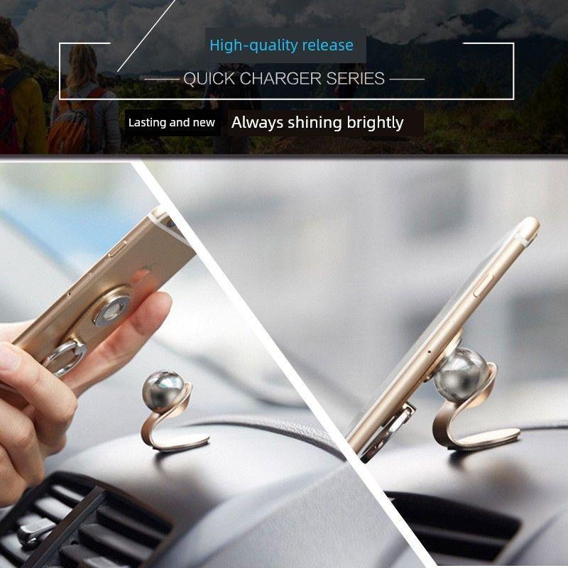 Car Mount Ring Holder Multifunctional Phone Holder Magnetic Car Dashboard Universal Navigation Stand