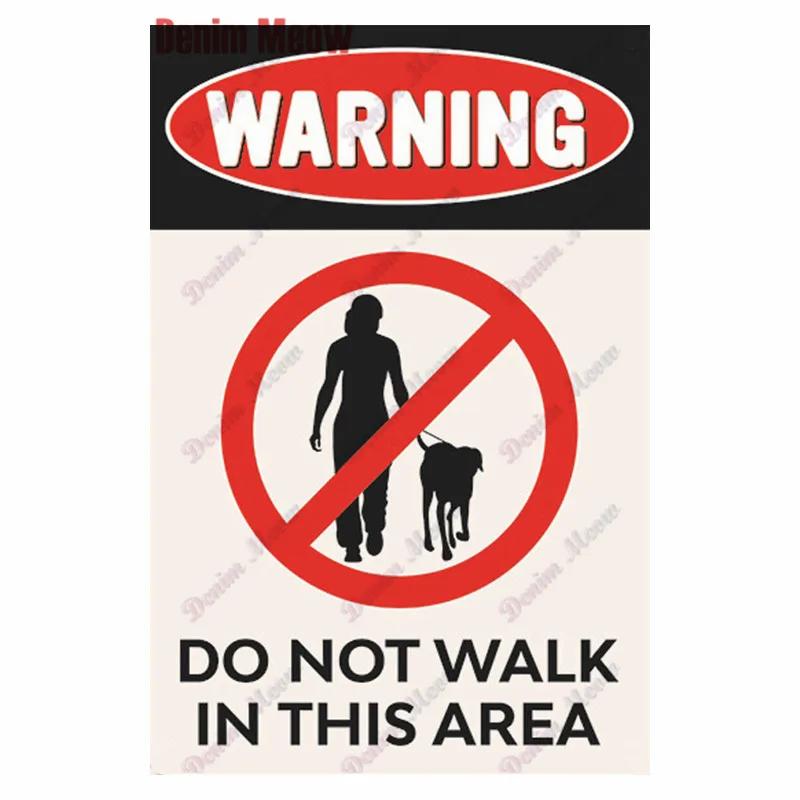 Smile Beware of Dog Tin Sign, Warning Video Poster, No Parking, Wall Art Poster, Pub Public Area Painting, Home Decor, WY104
