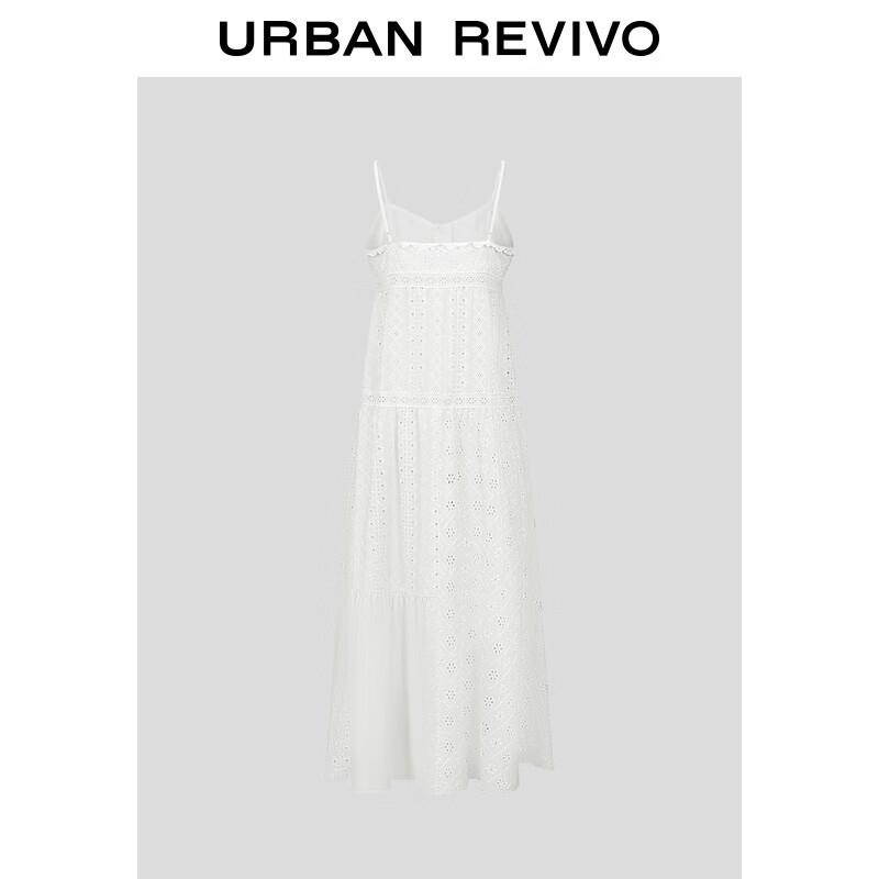 

UR Women s Resort Style Hollow Embroidery Spaghetti Strap Maxi Dress M