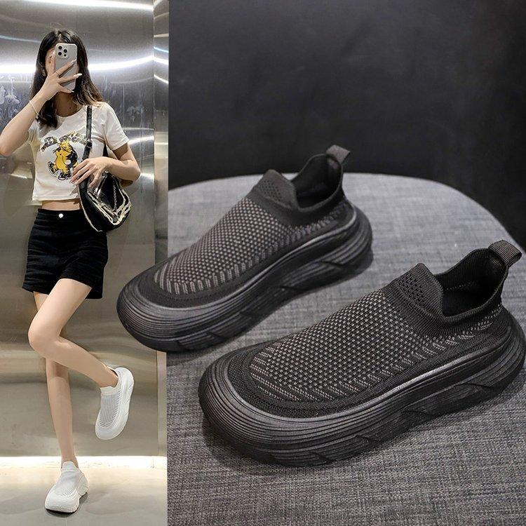 

Lady Fitness Женские Дышащие Кроссовки Женские Повседневные Нескользящие Кроссовки для Ходьбы Амортизация Женские Удобные Низкие Кроссовки-Носки 37 чёрный