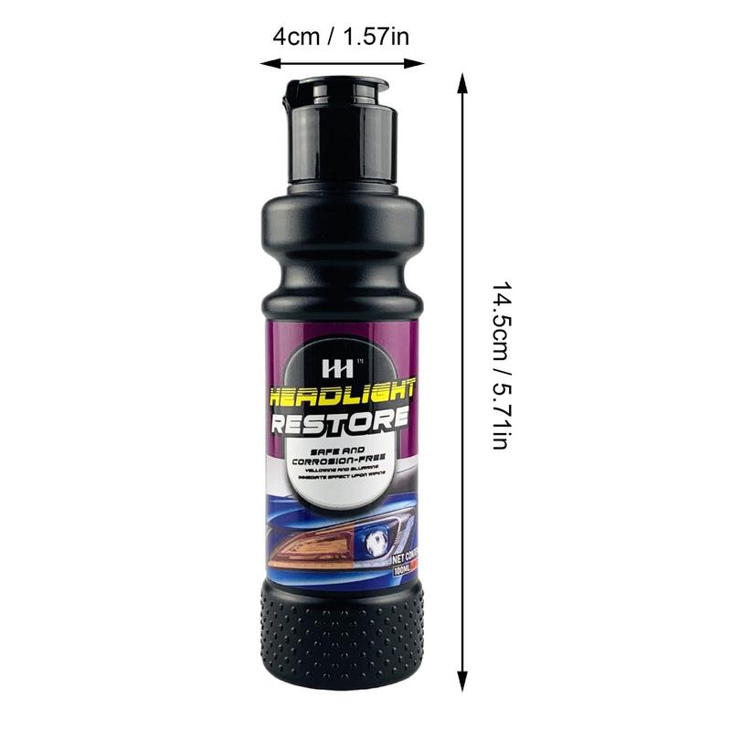 Car Headlight Repair Fluid 100ml Headlamp Restoration For Lens Restore Portable Headlight Restorer For RVs Motorcycles Trucks