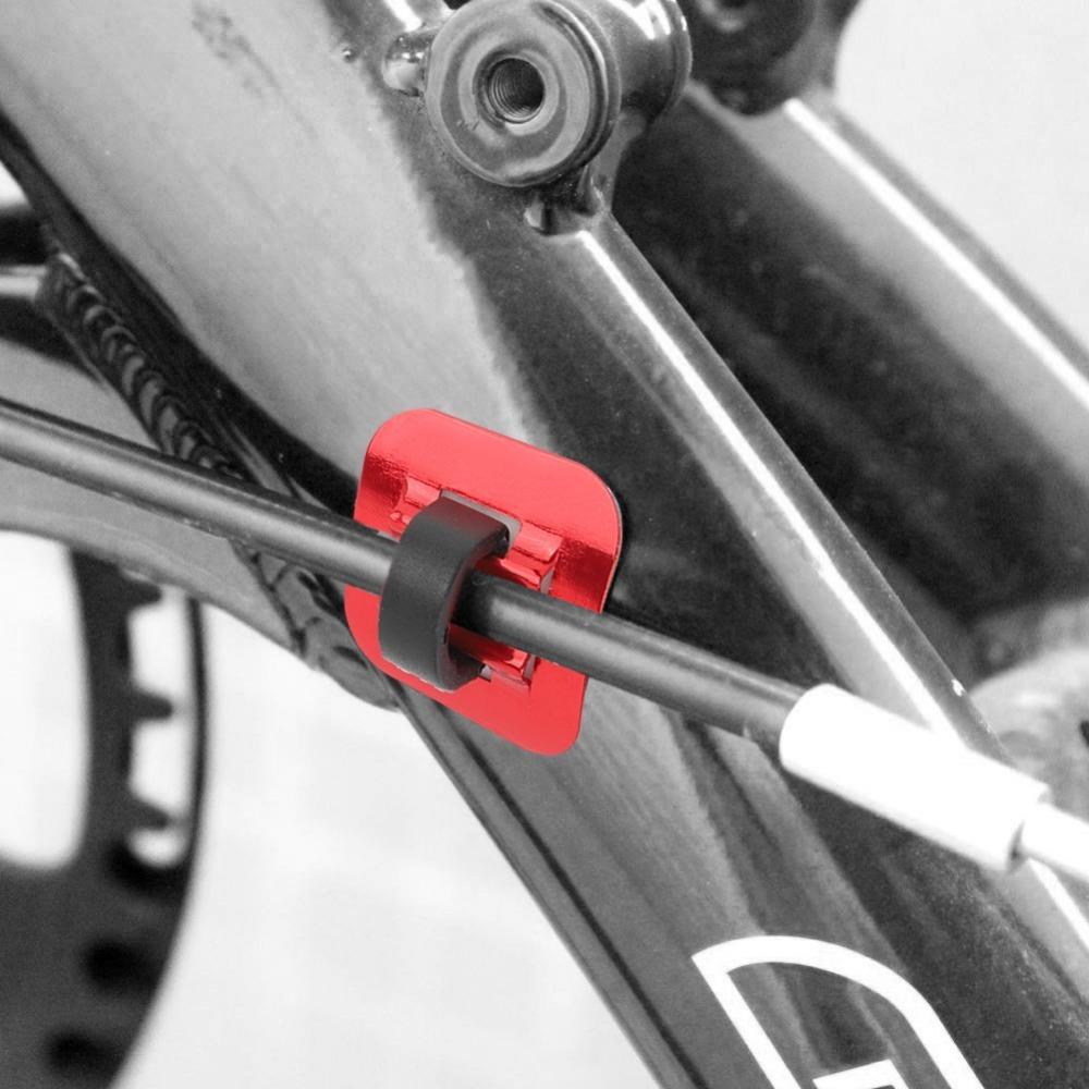 

10PCS 20*20*15mm Bike Brake Cable Guide C Buckle Bicycle Frame Buckle Bicycle Cable Clips Road Bike червоний