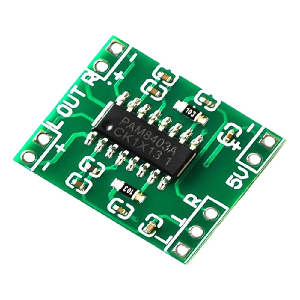 PAM8403 Audio Power Amplifier Module 2.5V-5.5V 2 Channels Super Mini Stereo Audio AMP Board Class D USB Power Supply for Arduino