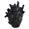 Vase en forme de cœur en résine, Vase créatif en forme de cœur pour Halloween, noir et blanc, en céramique, ornement de bureau pour la décoration de la maison