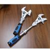 Multifunction 5 In 1 Torque Wrench 10 Inch Adjustable Ratchet Wrench 180 Degree Folding Spanner Household Maintenance Manual Tool