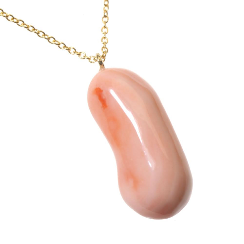 [SANSUI] Deep Sea Coral Pink Pendant Necklace (Undyed)