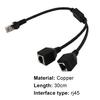 RJ45 Male To Internet Adapter Cable 2 Female 2-in-1 Plug and Play Copper