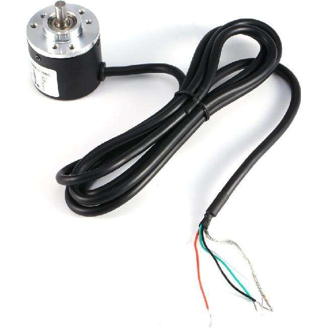 Sattie 600P / R 5V-24V Rotary Encoder, 6mm Shaft, AB 2-Phase, Incremental Encoder for Speed, Angle & Acceleration Measurement