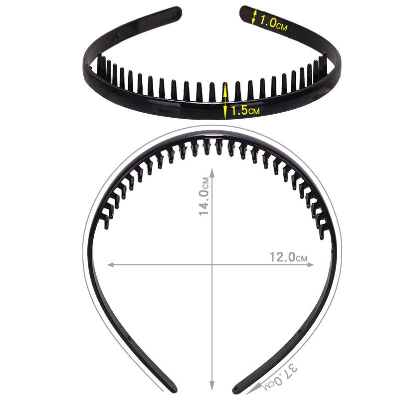 Hebillas de Cabeza Dentada Ancha Peinetas Accesorios para el Cabello Piezas de Plástico y se Pueden Envolver con Diademas de Tela