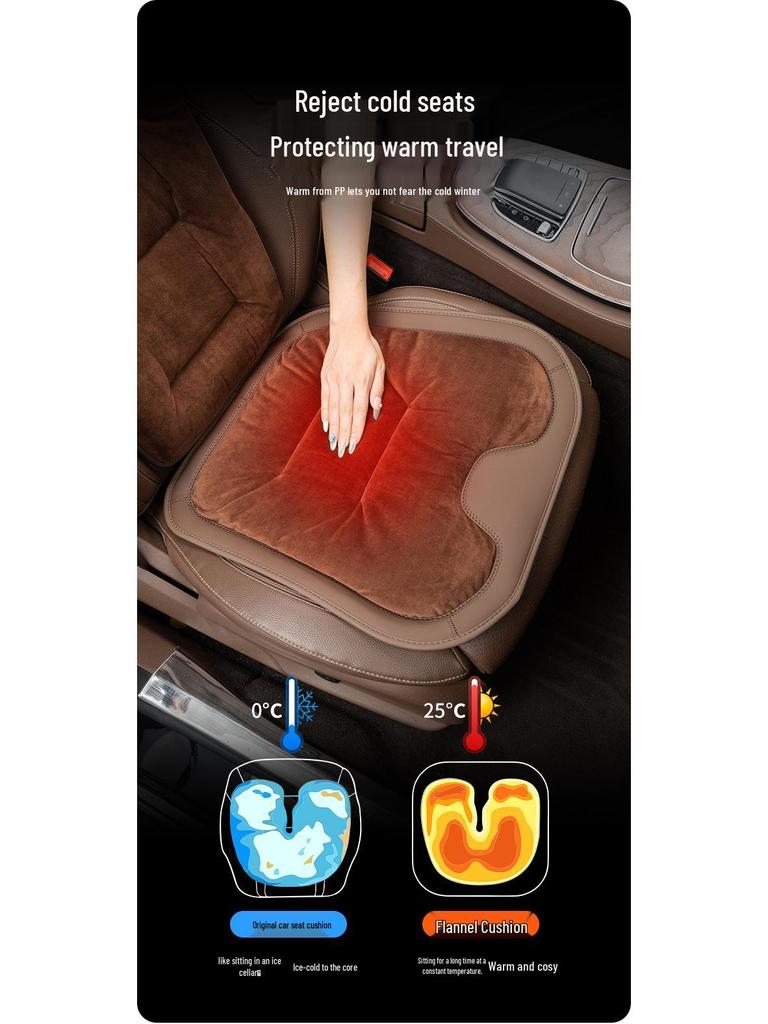 Flannel Warm Car Seat Cushion for Ideal L Series, Xiaomi SU7, YU Series
