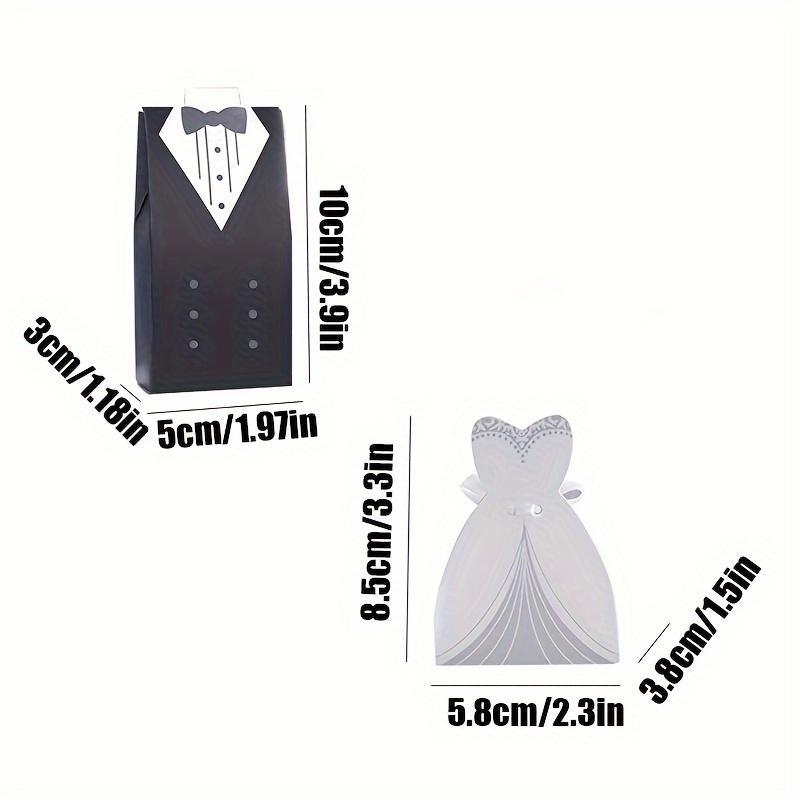 100PCS Wedding Candy Box, Wedding Favor Boxes Candy Favor Boxes with Ribbon Perfect for for Wedding Party Birthday Bridal Baby Shower Decoration