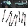 8Pcs Metal   Steering Linkage Aluminum Alloy Servo Link Pull Rod for WPL C14 C24 B14 MN D90 D91