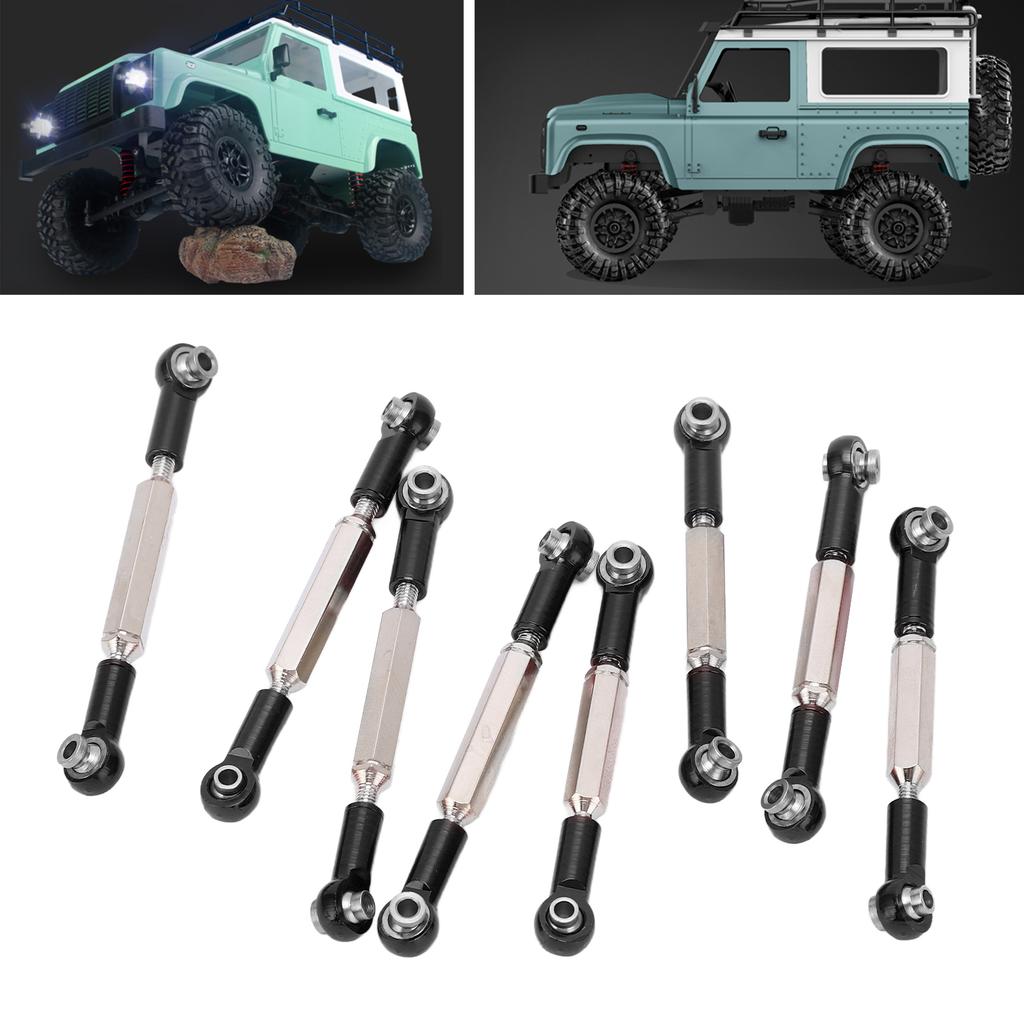 8Pcs Metal   Steering Linkage Aluminum Alloy Servo Link Pull Rod for WPL C14 C24 B14 MN D90 D91