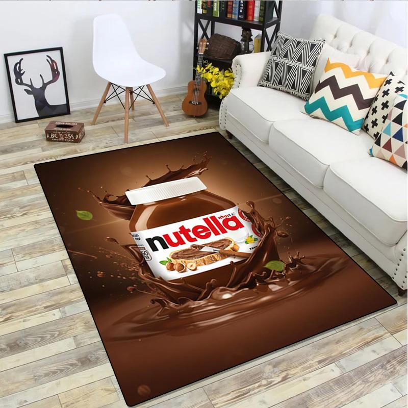 Nutella Schoko-Haselnuss-Aufstrich Glas Brotmesser Teppich für Zuhause Büroteppich Teppich für Zimmerbereich Bürostuhlpolster Feiertagsgeschenk