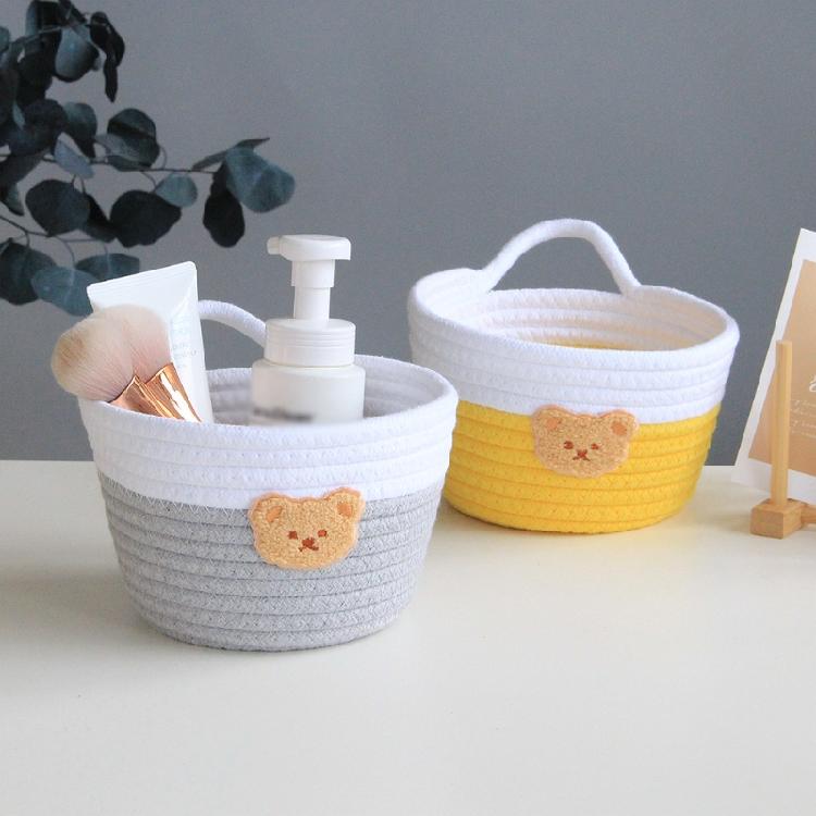 Small Woven Storage Baskets with Handles Basket for Kids Home Decor Toy Basket