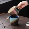 Retro Creative Coarse Pottery Handmade Coffee Cup, Home Silent Wind Ceramic Cup, High Value Afternoon Tea