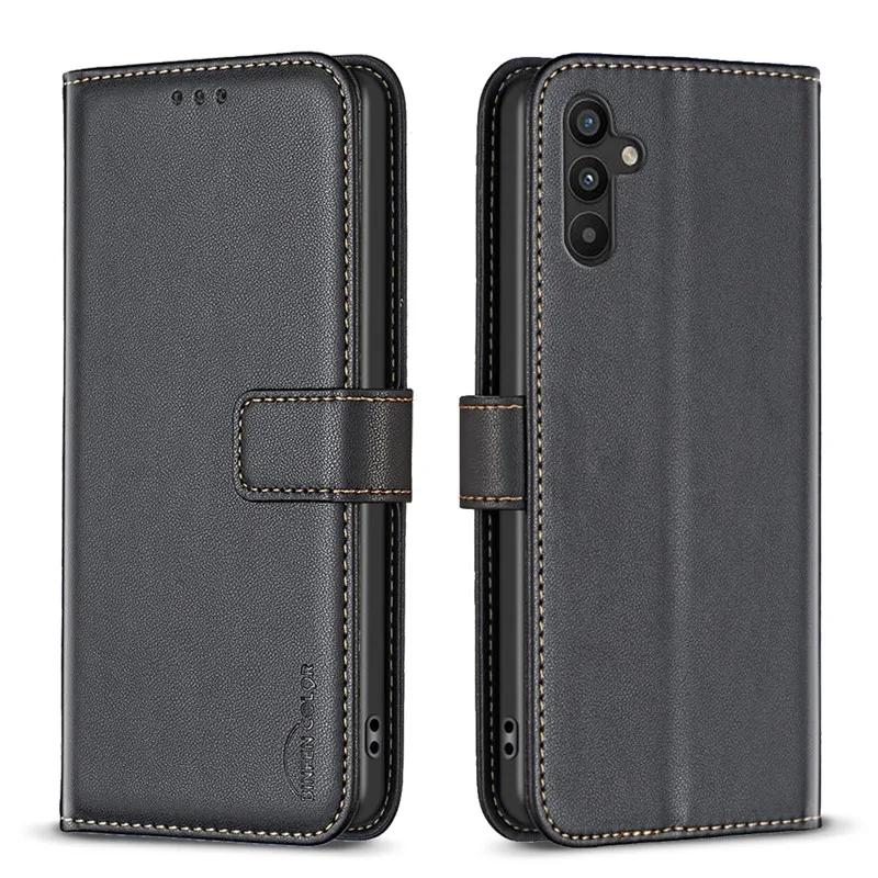 Etui portfelowe typu flip na Samsunga Galaxy A34 Klasyczne Etui skórzane na telefon Dla A34 5G A 34 SM-A346B A346E Etui z przegródką na karty Tylna okładka