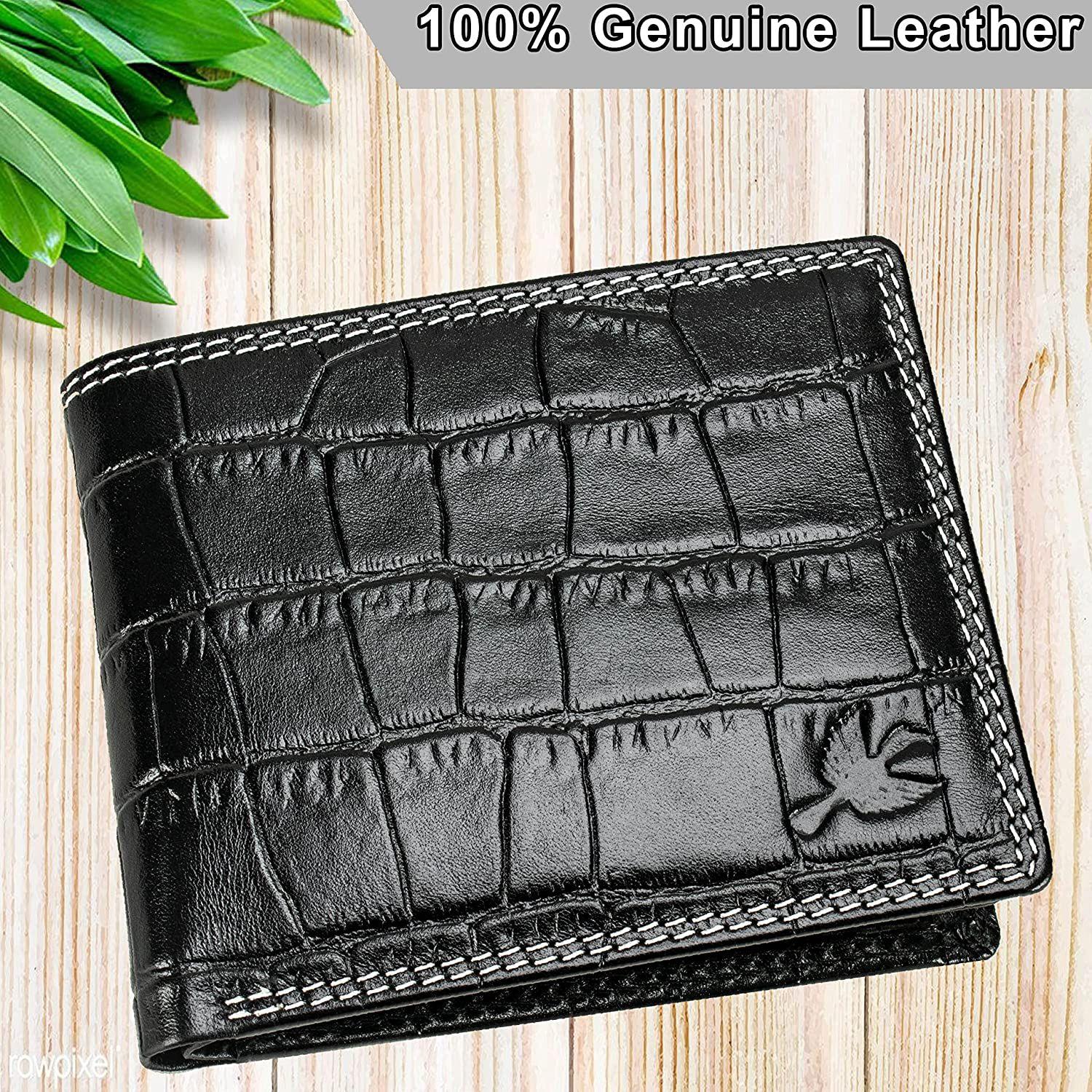 Мужской бумажник Stella Aqua с RFID-блокировкой из кожи синий — фото 7