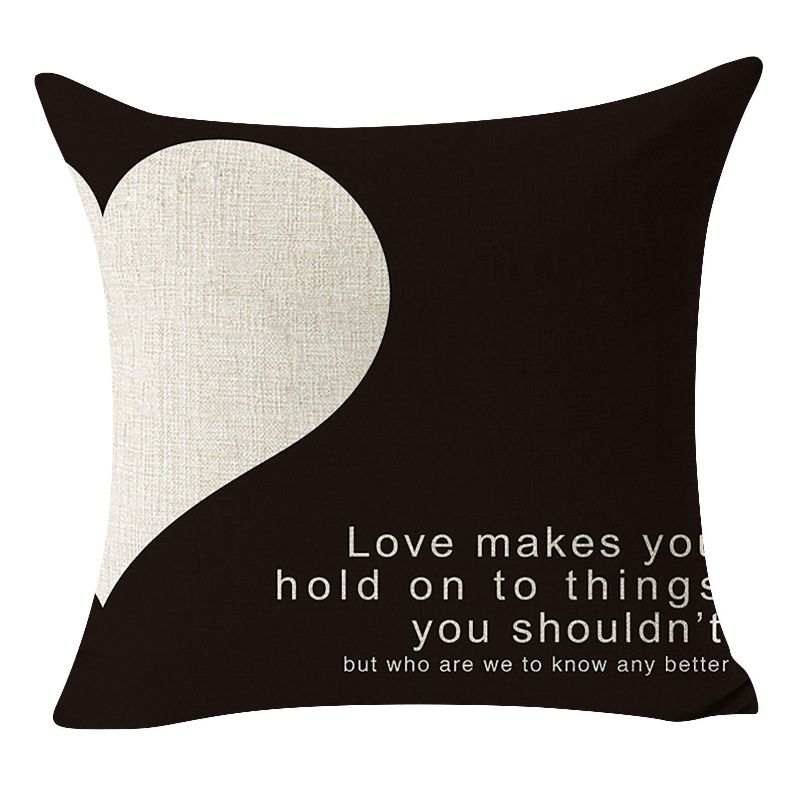 18x18 Pillowcases Valentine s Day LOVE Throw Pillow Linen Cushion Covers For Sofa Couch Home Decoration