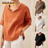 Damesmode Casual Effen Kleur Print Korte Mouw V-hals Blouses & Overhemden