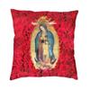 Virgin Of Guadalupe Square Pillow Cover Home Decorative Mexico Catholic Virgin Mary Cushion Cover Throw Pillow for Car Printing