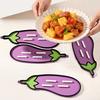 Vegetable Pot Lid Holder Non-slip Heat-Resistant Eggplant Carrot Cabbage Corn Radish Kitchen Counter Pot Lid Storage Drying Mat