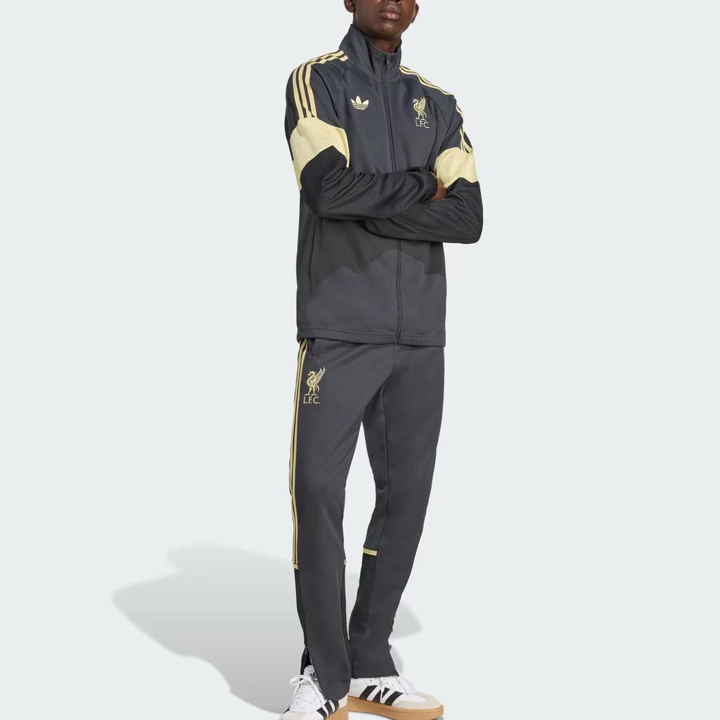 adidas Originals X Liverpool FC Lfstlr Trainingsjacke Stehkragen Gestreift Reißverschluss Weiche Jacke Herren Jacken KC7802