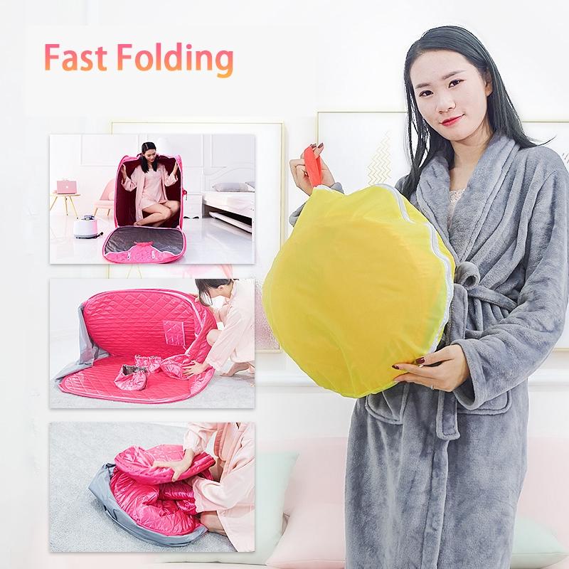 3L Dampbad Bærbar Spasalong Hjem Fordelaktig Slanking av Hele Kroppen Sammenleggbar Detox-terapi Damp Sammenleggbar Badstuhytte Badstugenerator