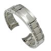Roestvrij Staal Gebogen Eind Horlogeband, Past op Rolex Submariner Drie-Schakel Serie, 20mm, met Veiligheidssluiting.
