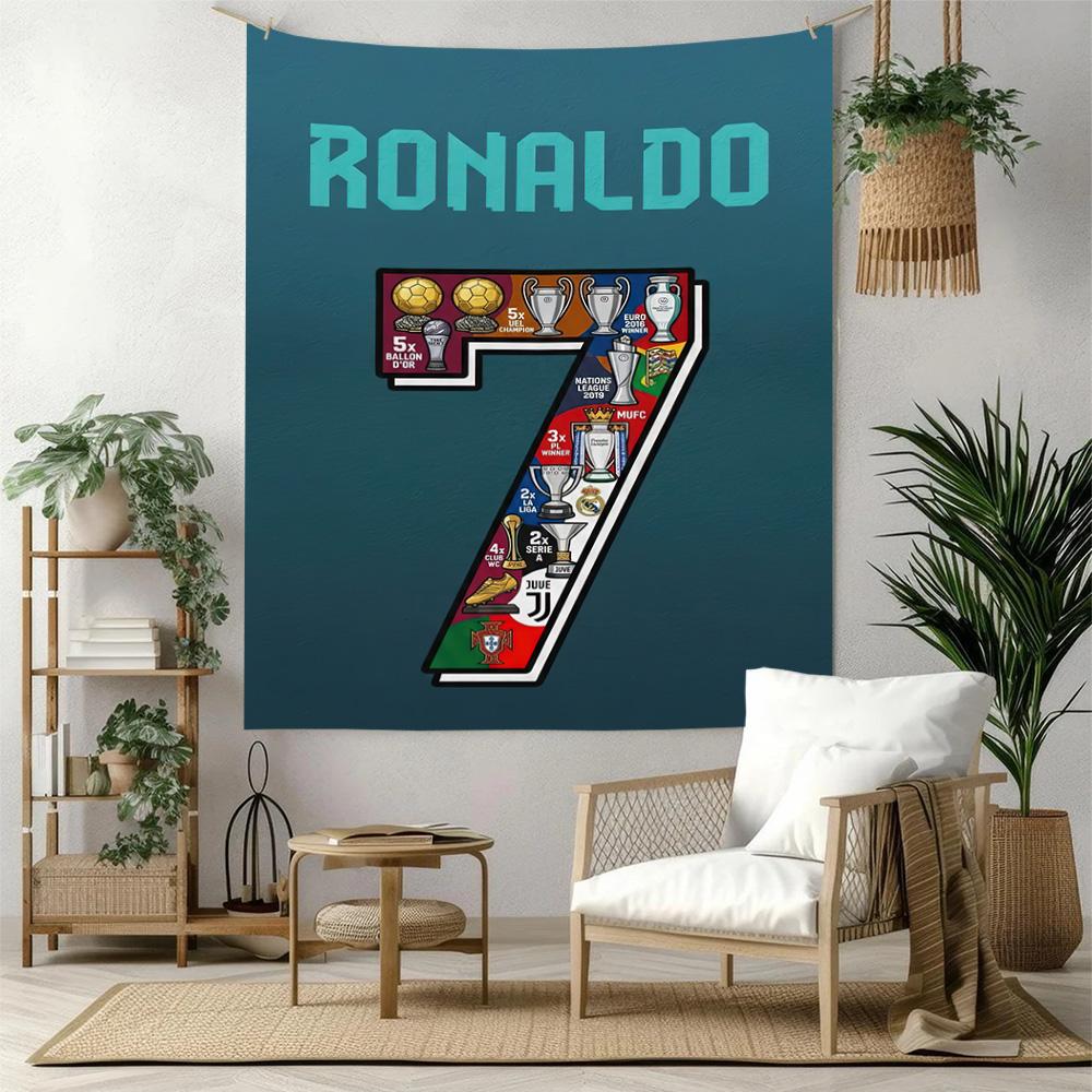 Cristiano Ronaldo Vægdekoration Vægtæppe Kunst Til Kæledyrs Mindesmærke Fødselsdag Bryllupsfest Baggrund Familiegave