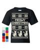 Meowy Christmas Youth Tee Cat Christmas Xmas Ugly Sweakids Boys T-Shirt