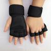 Men Women Gym Fitness Weightlifting Half Finger Anti-skid Glove with Wrist Wrap