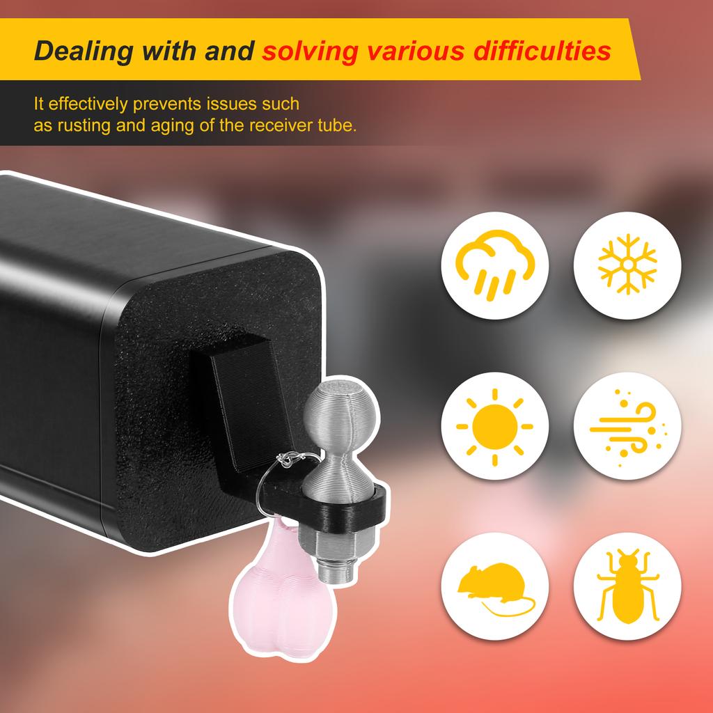 Funny Trailer Hitch Cover Novelty Trailer Hook Cover with Tiny Nuts Waterproof Plastic Towing Hitch Covers Personalized for Car