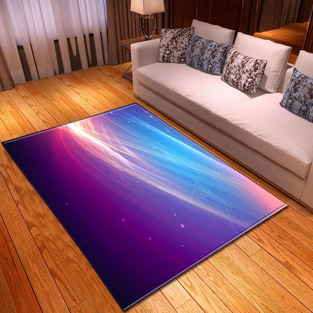 Line Printing Three-Dimensional Carpet Living Room Runway Green Floor Mat