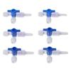 6pcs Plastic Ball Valve Male Lock Water Valve Disposable 3-Way Valve  School Projects