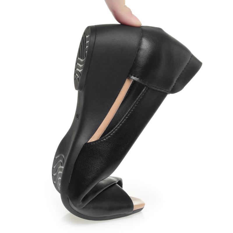 Módní AIYUQI 2025 nové dámské sandály Klínový podpatek Mělké protiskluzové dámské boty Velká velikost kožené sandály s rybí tlamou dámské