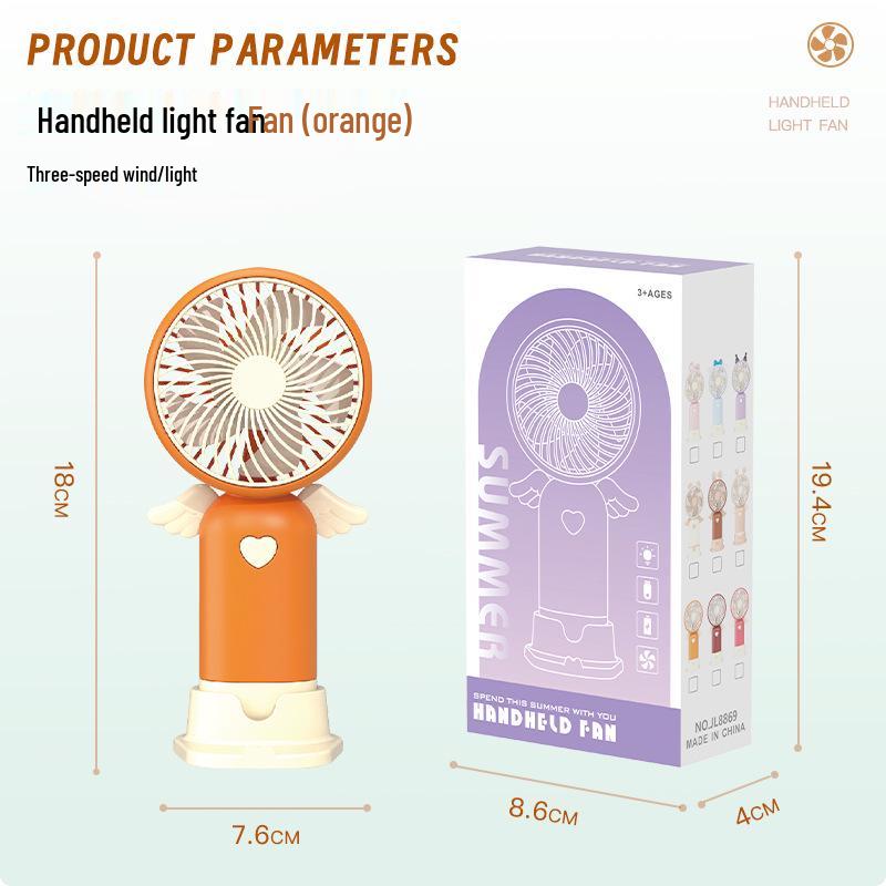 Cartoon Night Light & USB Rechargeable Mini Fan